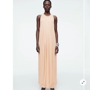 NEW w/TAGS — COS GATHERED HALTERNECK MAXI DRESS — SIZE SMALL